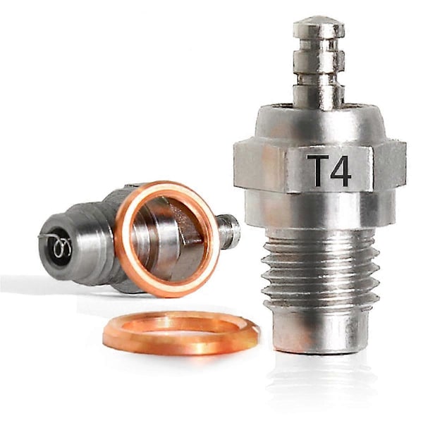 1 stk. T4 Hot Spark Glødeplug Udskiftning OS til /// Redcat 1/8 1/10 RC Nitro Motorer Bil Lastbil