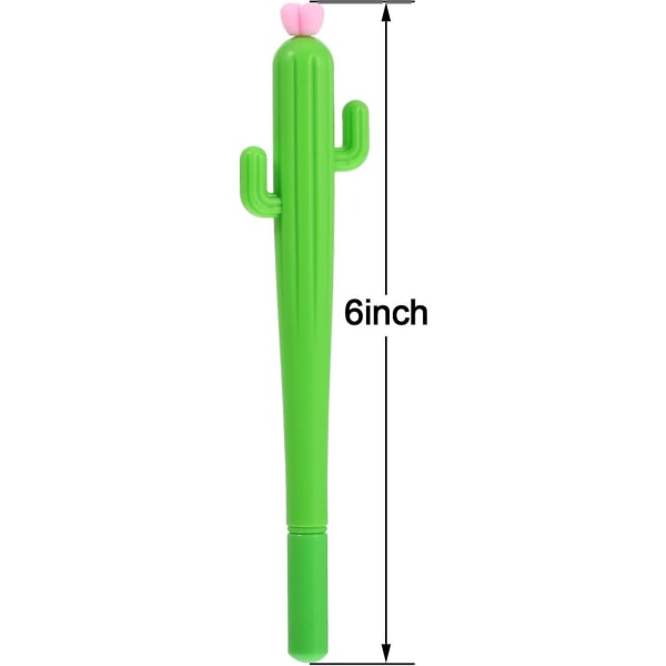 -kaktusformad rullbollspenna Cute Creative 0,5 Mm Black Ink Gel Pens (12 delar)