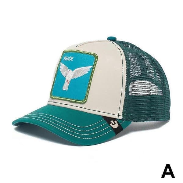 Dyreformet broderet baseballkasket, sort panter, hane, ulv A 1pcs