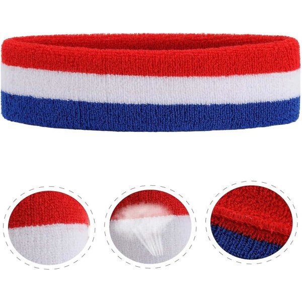 Men's Women's Sweatband Headbands - 3 Pack Sports Headbands Moisture Wicking Sports Cotton Terry Cloth Sweatbands Sweat-wicking Headbands