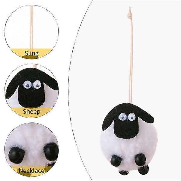Lammornament i polyester och tyg 2/4-pack för juldekoration A 2pcs