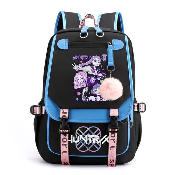 KPOP Populär Devil Hunter Anime Ryggsäck Söt Tecknad Studentväska AA