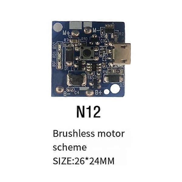 10 stk./sæt Multifunktionel Bærbar Håndholdt Ventilator Bundkort USB Mini Ventilator PCBA Mini Ventilator Kontrolkort, E