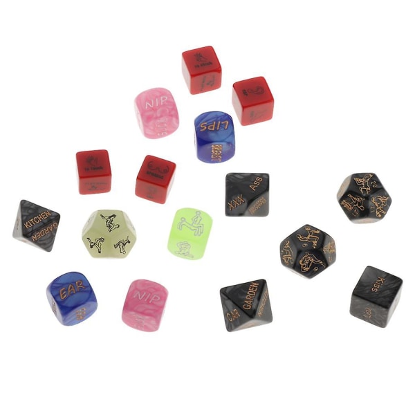 15pcs Fun Multi-sided  Adult Couples  Position Dices Bedroom Games