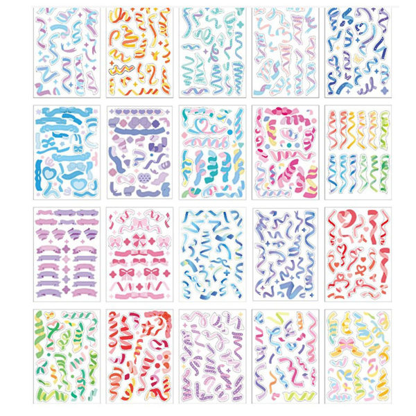 Gjør-det-selv-klistremerke Kjæledyr Vanntett, levende farger, dekorative klistremerker for gjør-det-selv bærbare fotoramme Type 1