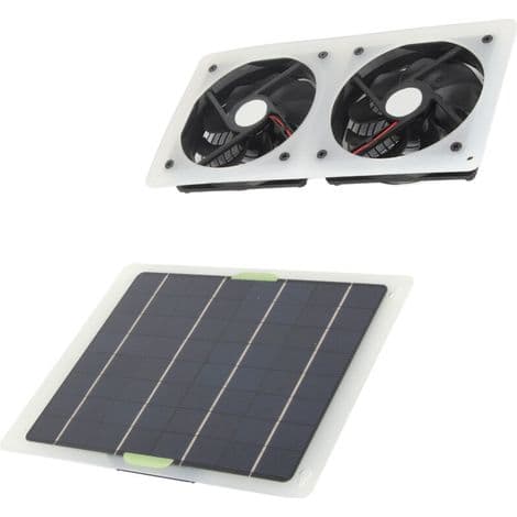 Dobbelt solcelle-viftekit 100W 12V Vanntett Bærbart med solcellepanel for hjem, bobil, drivhus