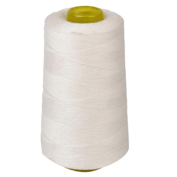 Holdbar polyester sytrådsspole til håndsyning, hvid, til alle formål