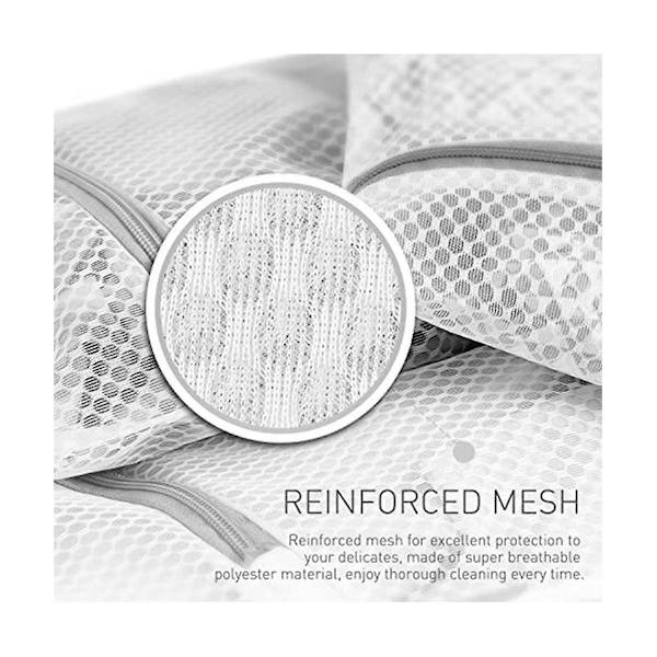 Mesh Vaskemaskin Vaskesekker, Gjenbrukbare og Holdbare Mesh for Delikate, Strømper, BH, Baby