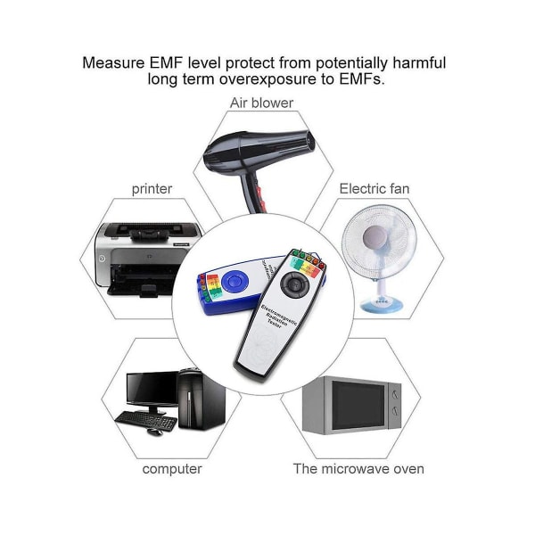 K2 Elektromagnetisk felt Emf Gauss Meter Jaktdetektor Bærbar magnetfeltdetektor 5 Led Ga