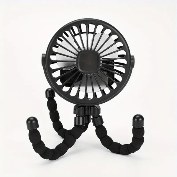 Usb Rechargeable Portable Octopus Mini Fan, 3 Speed Handheld Cooling Fan With Hanger, Stand And Wrap, For Stroller, Outdoor, Table, Necklace