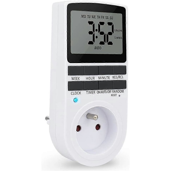 Proateur Elektrisk og Digital Uttak, 10 Programmerbare Elektriske Uttak-Timere med Stor LCD-Skjerm og Tyverisikker Modus, Spar Strøm (1 Pakke)