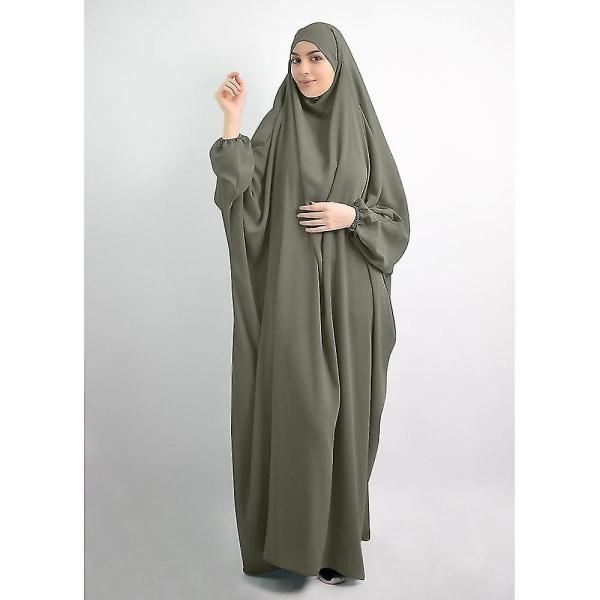 Hættetrøje Abaya Muslim Kvinder Hijab Kjole Bønnebeklædning Jilbab Lang Khimar Kåbe Fuld Cover Ramadan kjole Abayas Islam Tøj Niqab