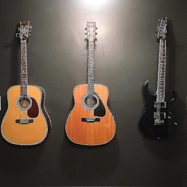5-pack Svart Gitarrhängare Väggfäste Med Skruvar Passar Gitarrer [JKW]