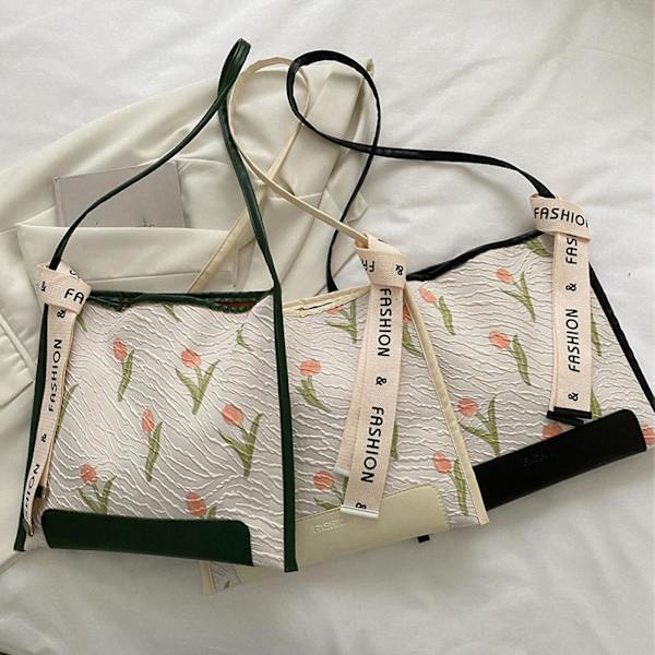 Sommer skuldertaske med blomster tulipan håndtaske tote taske gaver til jubilæum