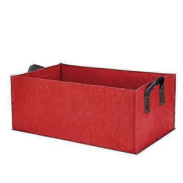 Planteposer for dyrking Grønnsak Blomsterpotte Plantekasse Hage Hevet Plantebed Beholder Hjemmeinnredning 50X30x20cm rød
