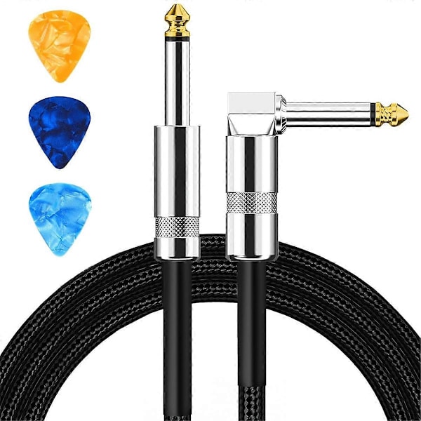 Gitarrkabel Gitarrsladd 3m Gitarrförstärkarsladd för Basgitarr & Elgitarr/Keyboard/Mandolin, A