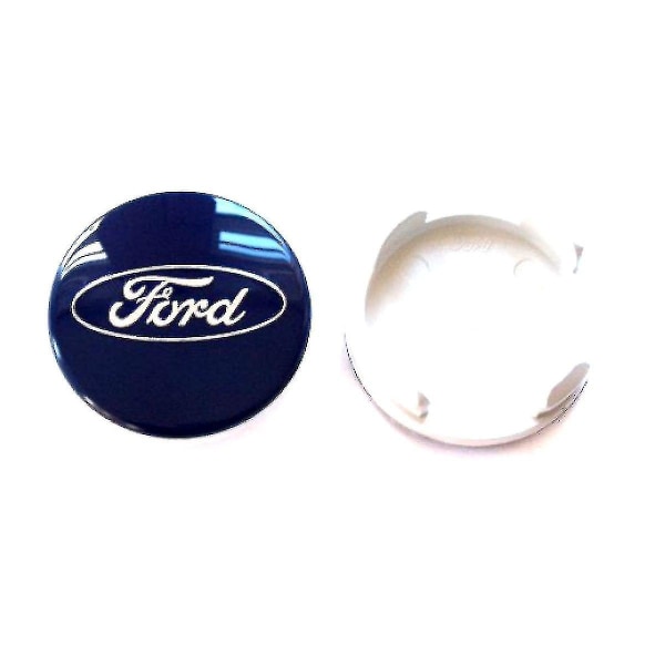 Blå Ford Hjulnavsdeksel Hub Badge 54mm 1 stk For C-max Galaxy Focus Mondeo Transit Ka Fiesta Kuga B-max