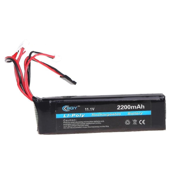 BQY-lähetin LiPo-akku 11,1V 2200mAh 3-liitin JR Futaba Walkera WFLY FS -lähetinlepalle