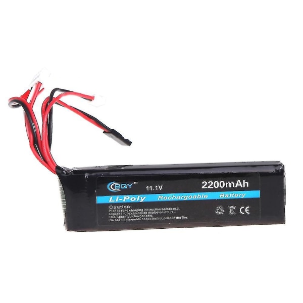 BQY-sändare LiPo-batteri 11,1V 2200mAh 3-kontakt för JR Futaba Walkera WFLY FS-sändarbatteri