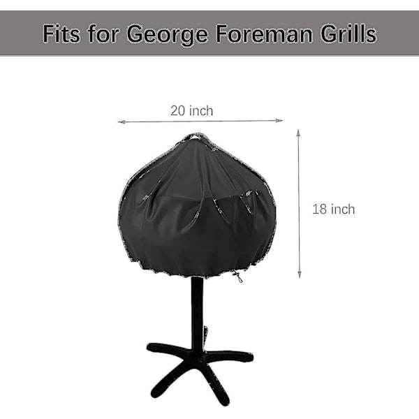 Grillskydd kompatibelt med George Foreman, Twopone Elektrisk Bbq Grillskydd Runt Grillskydd, Inomhus Utomhus Vattentätt, 20x18 Tum