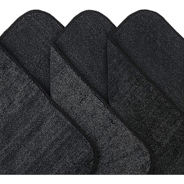 Premium Mikrokuitu Puhdistusliina, 30 X 30 Cm (12 Pakkausta) (musta)