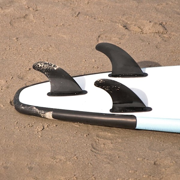 FCS2 G5 Nylon Plast Surfbræt Halefinne Sæt - Sort, 3 stk, Fleksibel og Professionel Surfing Tilbehør