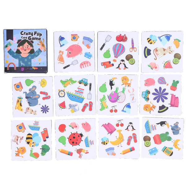 Yhteensopivia korttipelejä Flip Card -perhelautapelit Varhaisopetuksen lelut Lahjat taaperoille ja lapsille