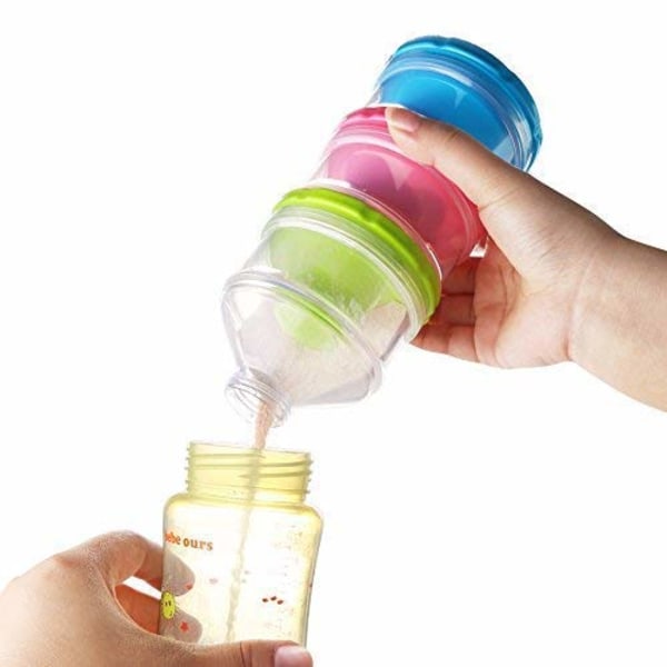 Baby Formula Dispenser, Spill-säker Stapelbar Snackförvaring, BPA-fri, 3-pack, 2-pack