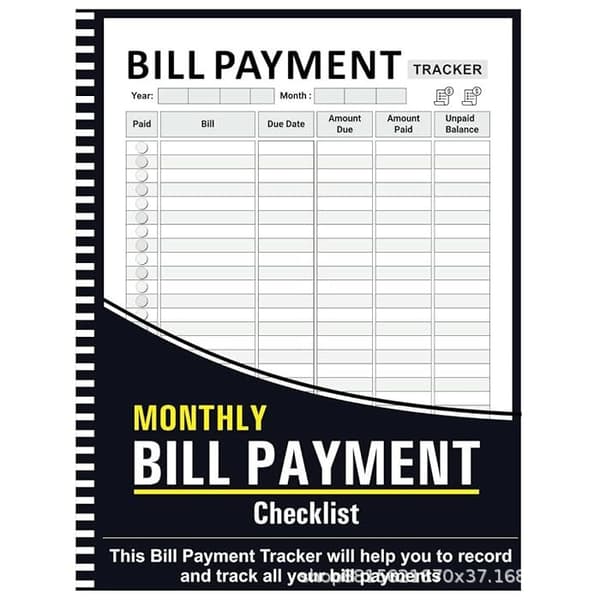 BillTracker Notesbog Månedlig Regningsbetaling