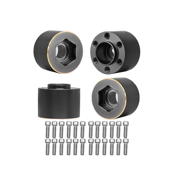 4 stk Messingvekter 15mm Hjul Hex Nav Utvide Adapter For 1/10 RC Crawler 1.9 2.2 tommer Hjul Felg Axia