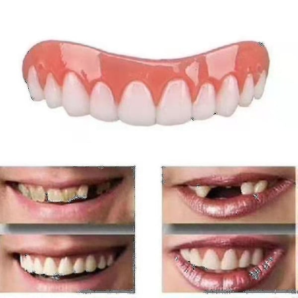 Pt 2 sæt tandproteser, over- og underkæbeproteser, naturlige og komfortable, beskytter tænderne og genvinder et selvsikkert smil