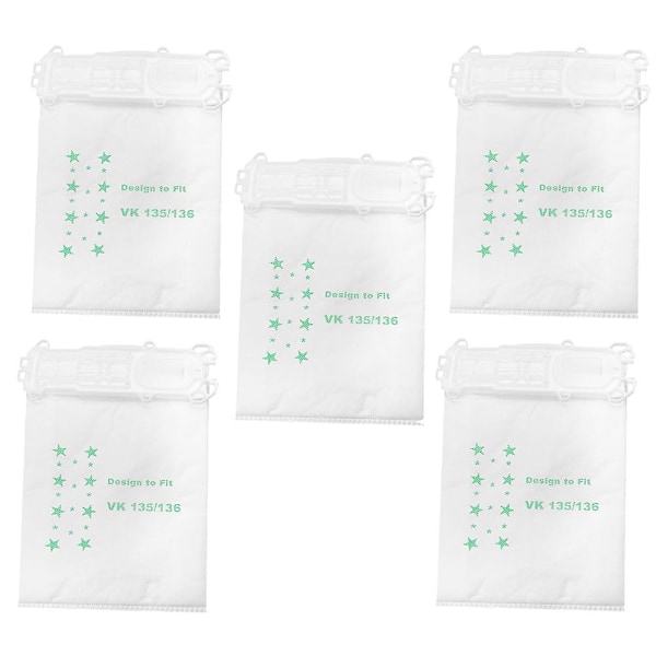 5 Pcs Vacuum Cleaner Accessories Dust Bags For Vorwerk Vk135 Vk136 Fp135 Fp136 Vacuum Cleaner Spare