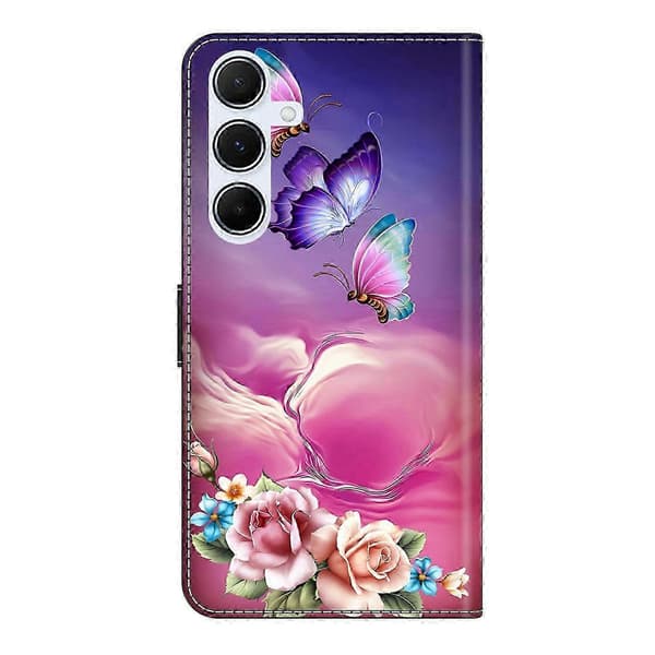 Plånboksfodral för Galaxy A56 5G med mönstertryck, stativ och läderflipskydd - Sovande Bea