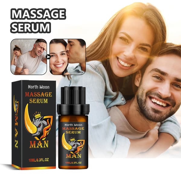 2 st North Moon Herrvårdsolja - Herrkroppsvård, Uthållighet & Vitalitet, Extern Massageolja 2Pcs