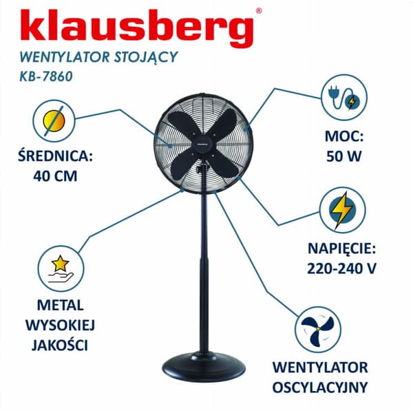 Klausberg KB-7860 Piedestalventilator