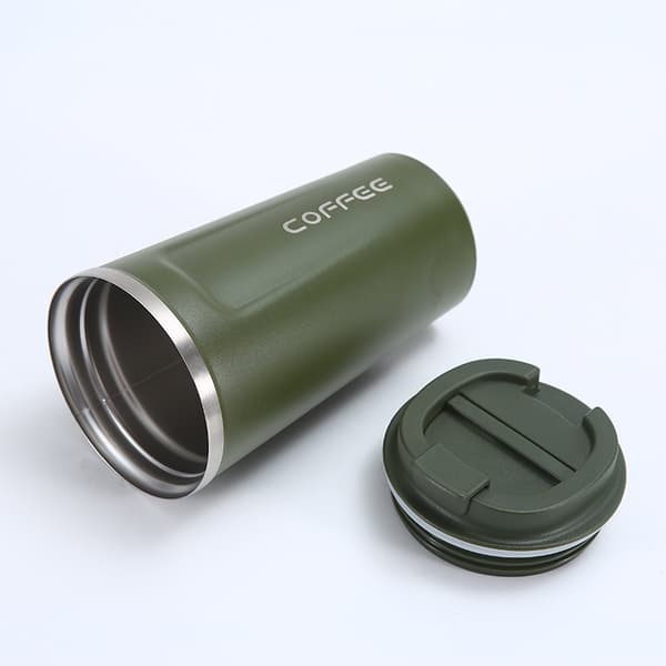 350 ml / 500 ml termos i rustfritt stål, lekkasikkert dampisolasjon, perfekt for kaffe og te Black 380ml