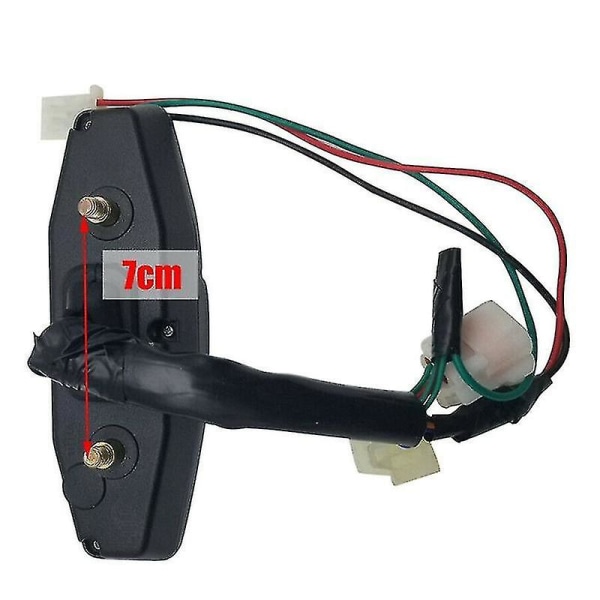 LCD Digital Motorsykkel Multi-Gauge Barometer Speedometer Odo Tachometer Gea(wanan)