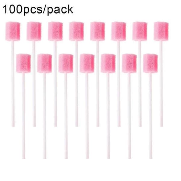 100 st engångsrengöringssvampstickor för munvård