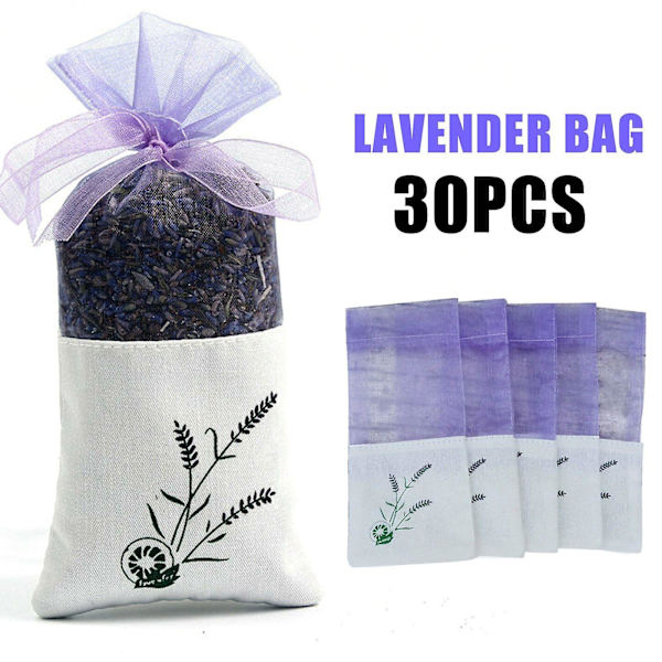 Tomme Sachetposer Bærbar Lavendel Duftpose Pung Til Opbevaring Spicrr X 30 Fg