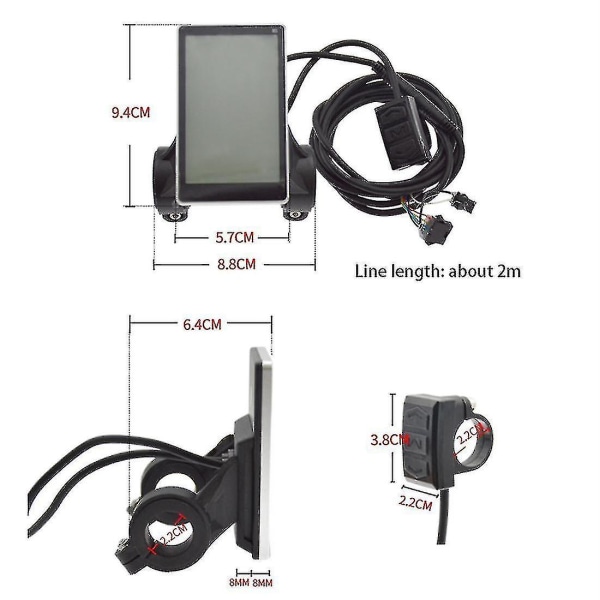 36-60v Plast Elektrisk Lcd M5 Display Meter Display Smart Kt Cykel
