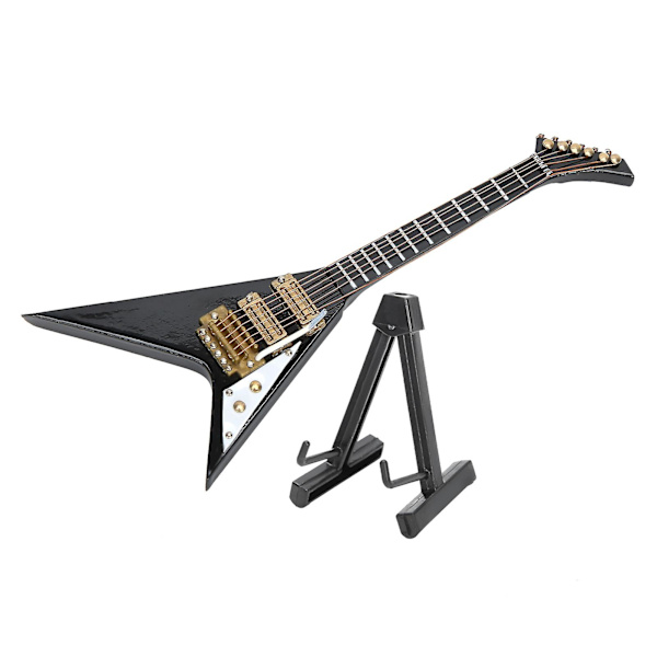Mini Elektrisk Gitarrmodell 14cm - Musikinstrumentssamling Present Ornament
