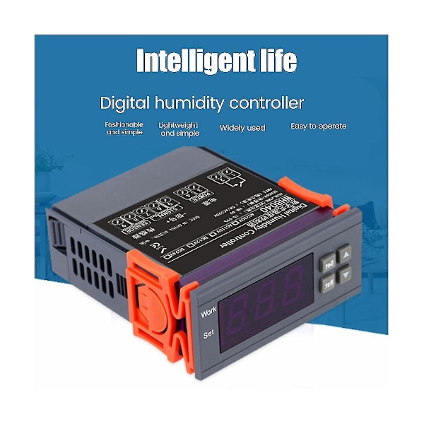 Wh8040 Digital Fuktighetsregulator Elektronisk Fuktighetskontrollinstrument Regulatorbrytare Sensor H
