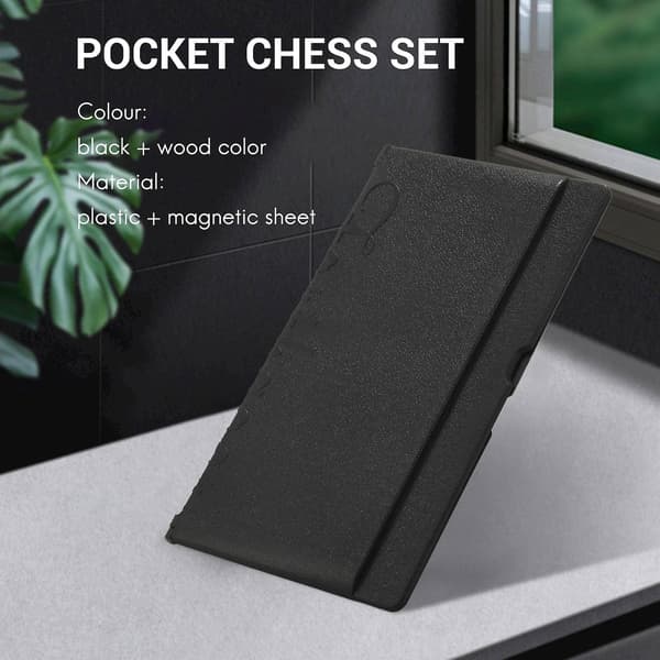 Mini Magnet Schackset Plånboksutseende Bärbar Vikbar Schackbräde Partypresent Internationell Schack