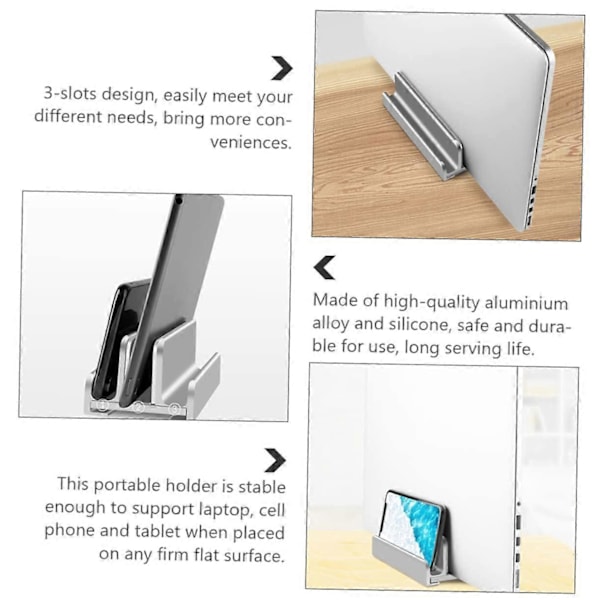 Laptopställ, Justerbart Aluminium Notebookställ Stabil & Halkfri, Ergonomisk Portabel Design