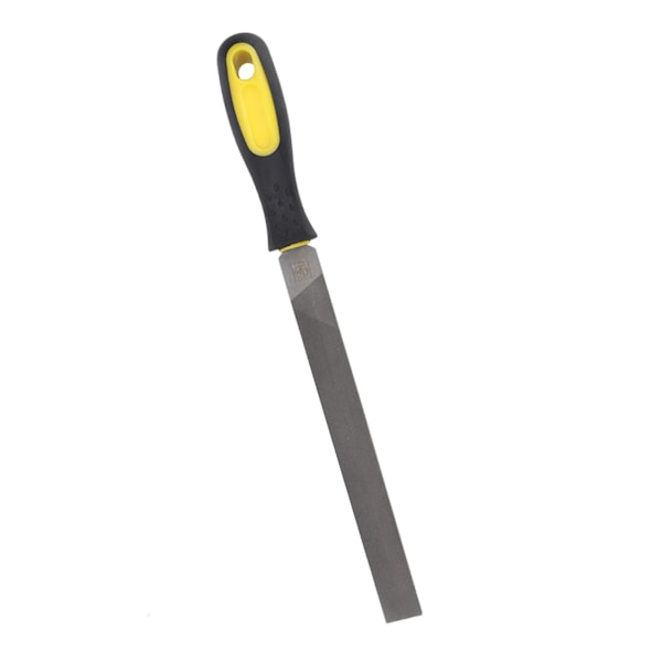 Flat Mill Stålfil med Håndtak - 8 tommer Fine Tenner for Sliping og Forming av Metall