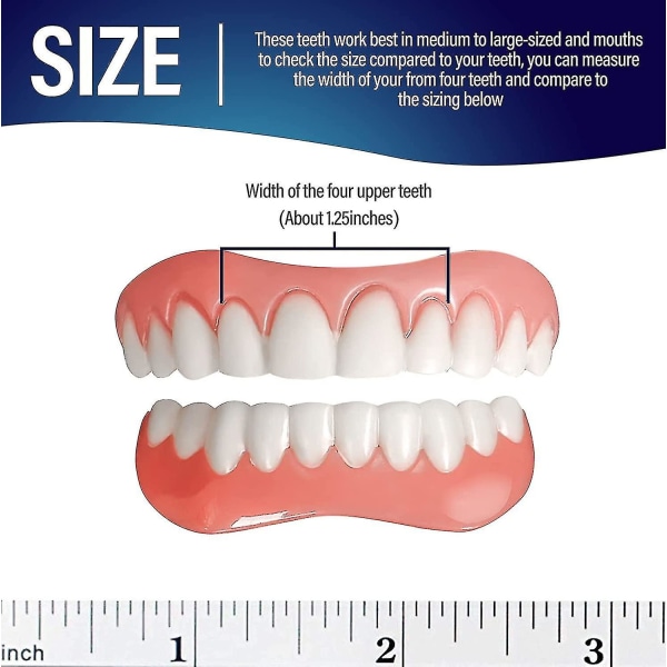 Falska tänder Proteser Tänder För Övre Och Nedre Käken Skydda Dina Tänder