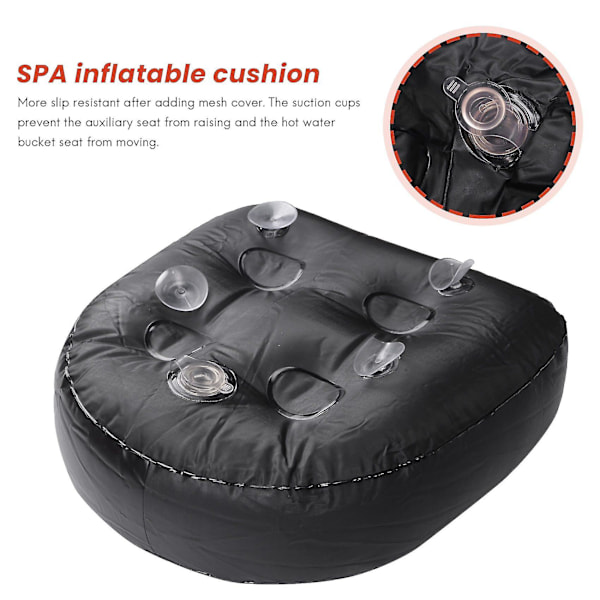 Badkar för Spa (med Nät), Uppblåsbar Badkartillbehör med Sugkoppfunktion, (2 stycken)