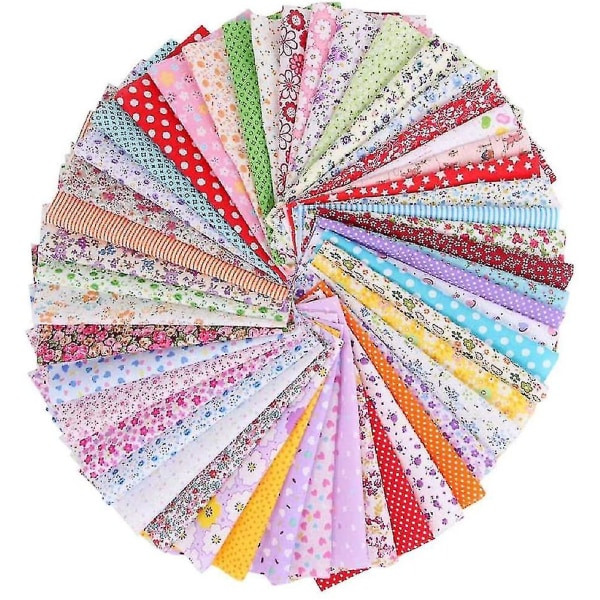 50 stycken bomullstyg Tygpaket Patchwork bomullstyg 25cmx25cm--