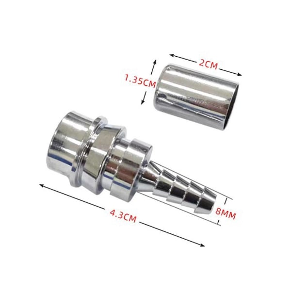 2 st Dykregulator BCD Lågtryckslang Avkoppling Adapter Anslut Ström Inflator Slang