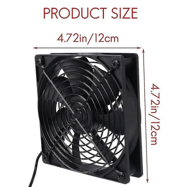 120mm 5v Usb-drevne pc-router-ventilatorer med hastighedsregulator høj luftstrøm køleventilator til router-tilstand